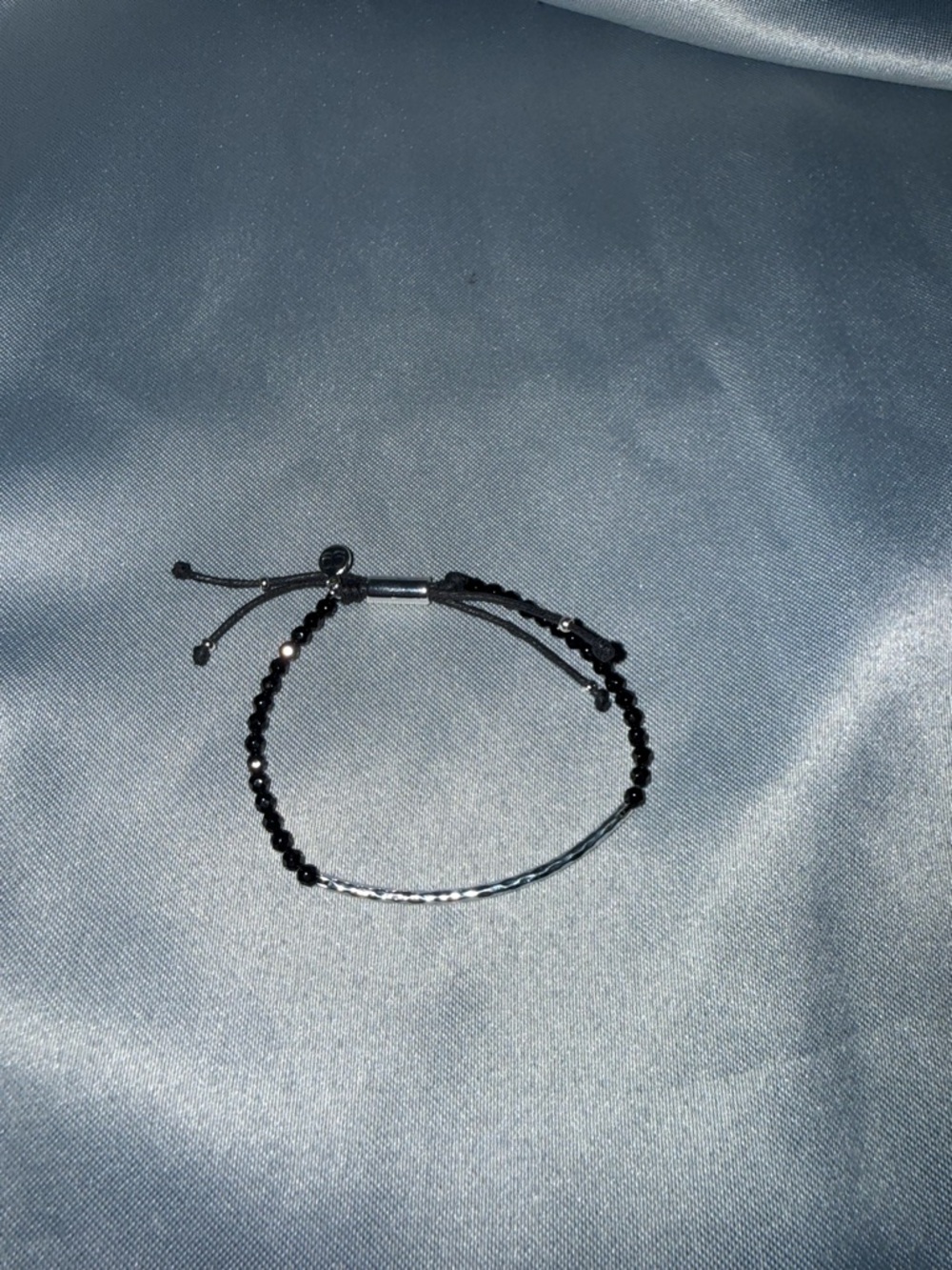 Gorjana black and silver beaded adjustable bracelet